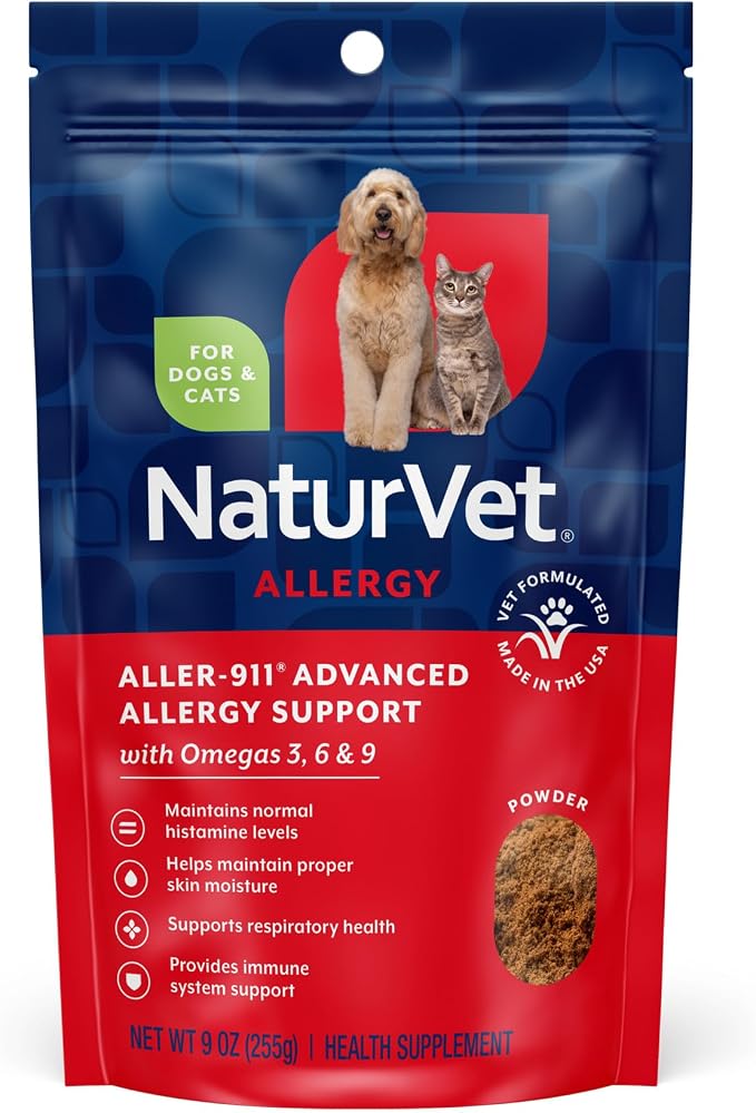 NaturVet Aller-911 Advanced Allergy Aid for Dogs & Cats - 9 oz Powder