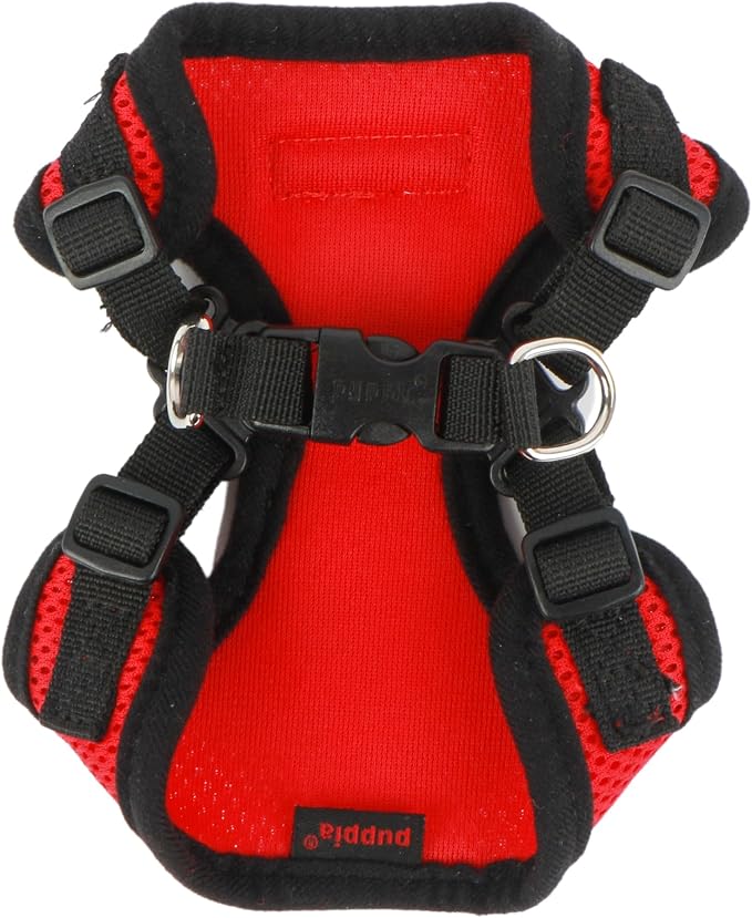 Puppia PARA-HC1533-RD-S Red Soft Harness C Pet-Vest-Harnesses, Small