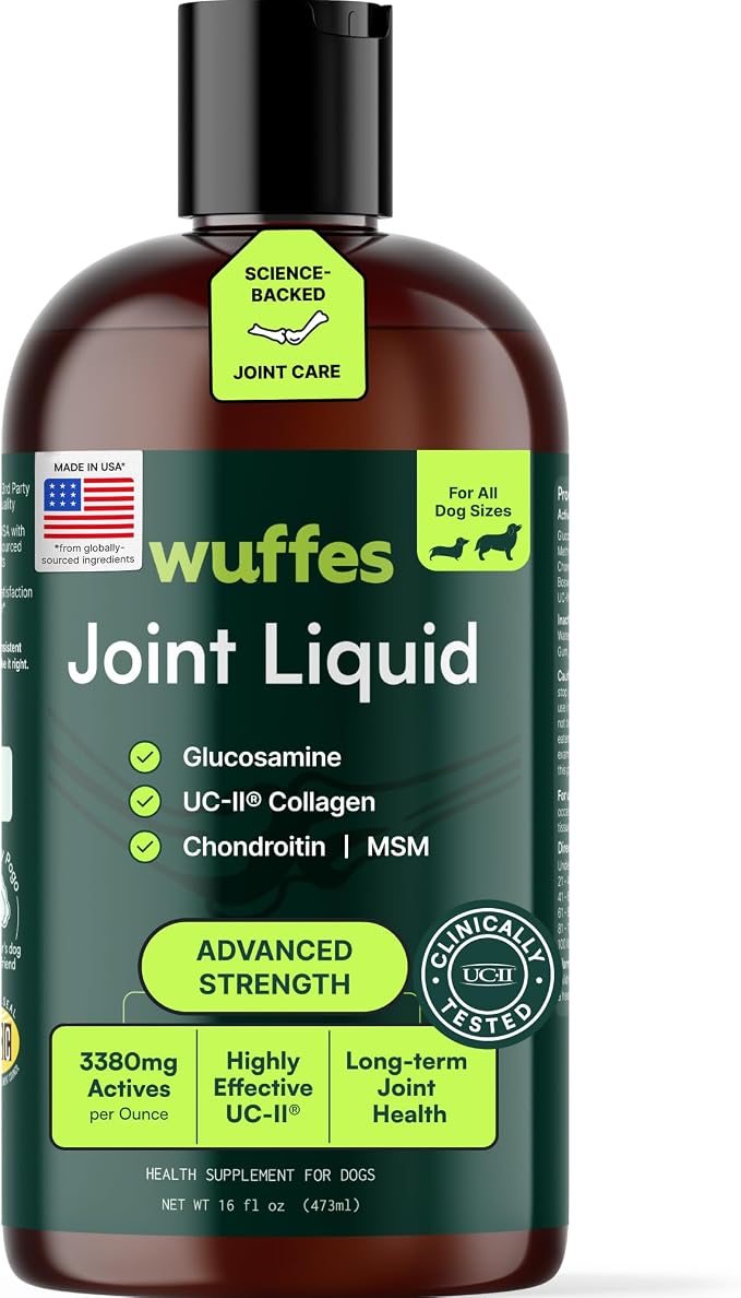 Wuffes Joint Liquid for Dogs with UC-II Collagen, 16 oz