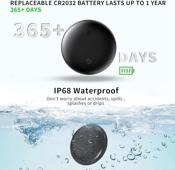 Mini GPS Tracker for Vehicles, Hidden Magnetic Car Tracker, No Subscription, Real Time Tracking Device for Cars, Dogs, Keys, Luggage, GPS para Carros Rastreador - Works with Apple Find My (iOS Only)
