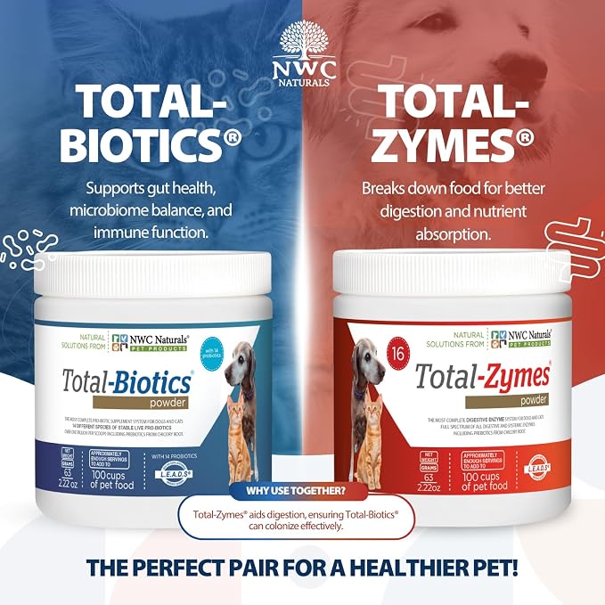NWC Naturals Twin Pack Probiotic and Digestive Enzyme Powders, 2.22 oz Each