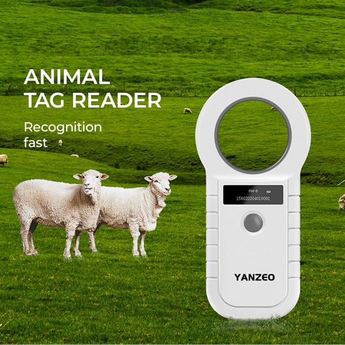 Animal Microchip Scanner 134.2KHz/125KHz Pet Reader for Dogs Cats | 15 Digit Pet Scanner with ISO11784/11785 FDX-B Support, Fast Reading for Animal Microchips, Dogs, Cats and Other Pets