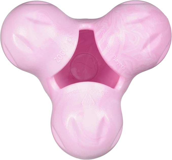 WEST PAW Zogoflex Tux Treat Dispensing Puppy Chew Toy – Interactive Chewing Toy for Puppies – Puppy Games for Aggressive Chewers, Fetch, Catch – Holds Kibble, Treats, Large 5", Bubblegum Swirl