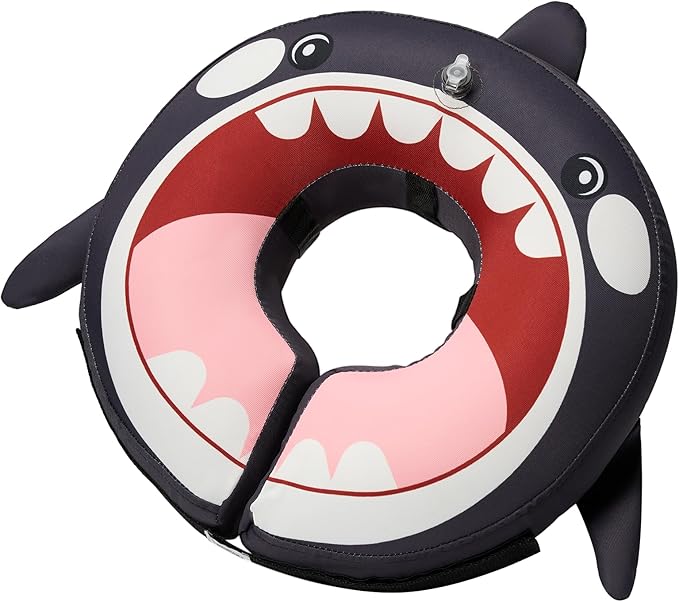 BENCMATE Inflatable Dog Cone Collar Alternative After Surgery Medium+,Orca | Soft Dog Cone for Small Medium Large Dogs and Cats, Doggie Neck Donut Recovery ECollar to Stop Licking Pets from Injury