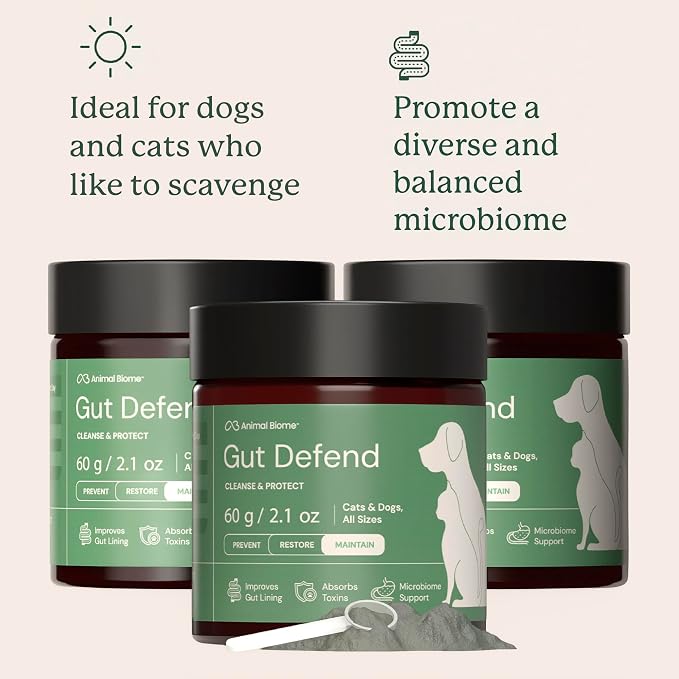 Animal Biome Gut Defend for Dogs & Cats, Gut Detox & Immune Support, 60g