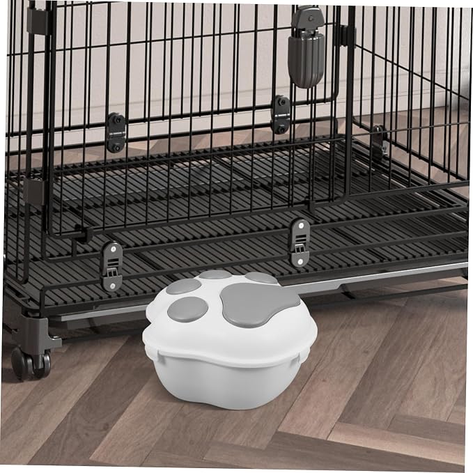 Hemoton Portable Airtight Dog Food Storage Container Capacity Pet Food Bin with Easy Organization, Grey