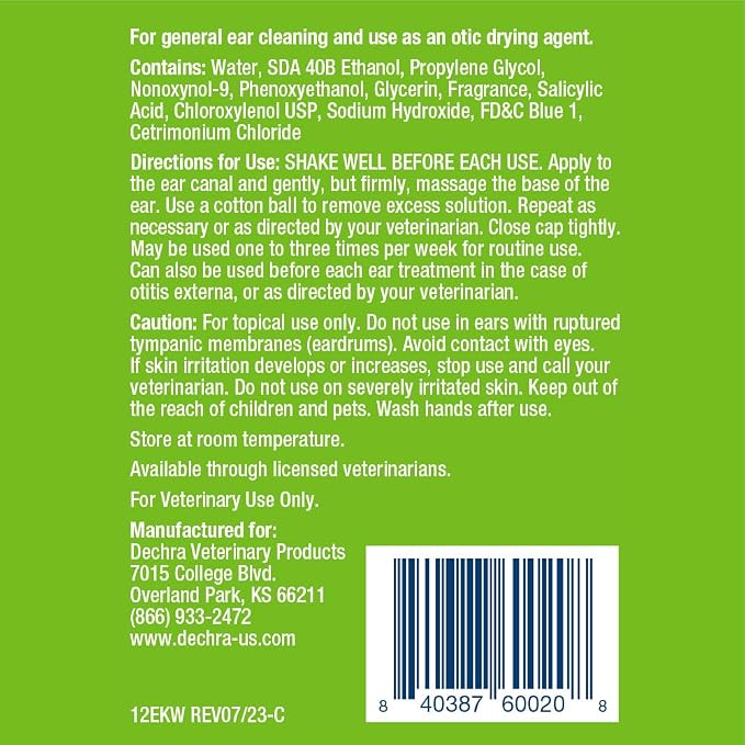 EpiKlean Ear Cleanser for Dogs and Cats, 12 oz