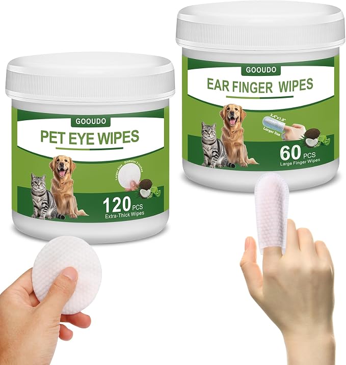 Dog Eye & Ear Wipes Combo Pack, 120+60 Count