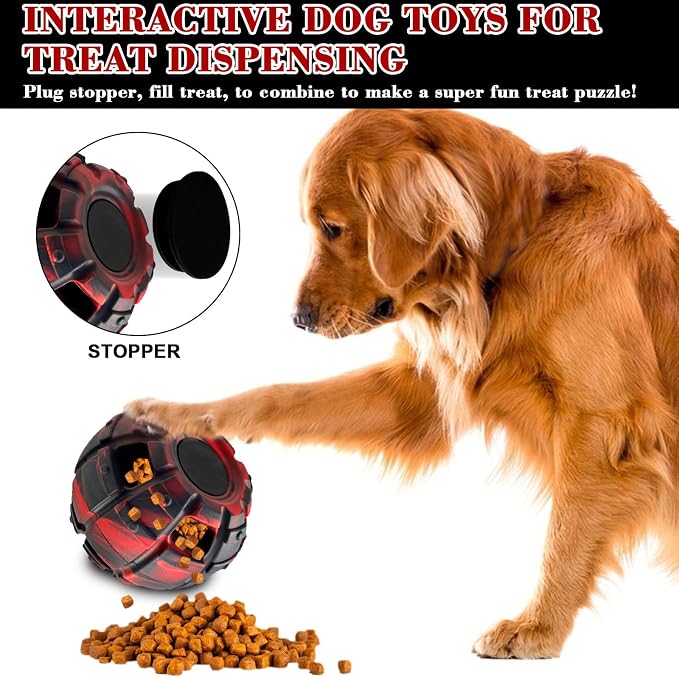 Yipetor Interactive Dog Chew Toy, Large Enrichment Frozen Treat Lick Ball | Durable Rubber, 3in1 Functional, Treat Fillable, IQ Puzzle, Separation Anxiety, Licking Clam, Dishwasher Safe, Slow Feeder