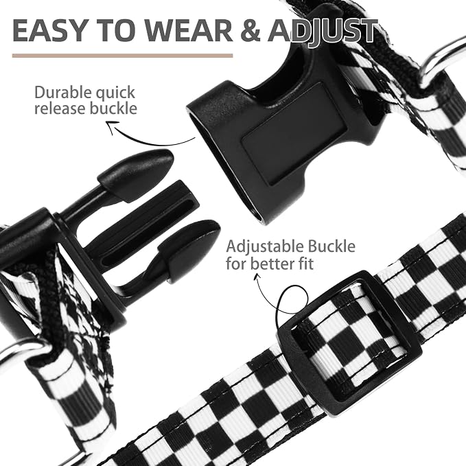 PUPTECK No Pull Dog Harness Medium Sized Step-in Adjustable Puppy Vest | Soft Webbing Basic Halter with ID Tag for Outdoor Walking