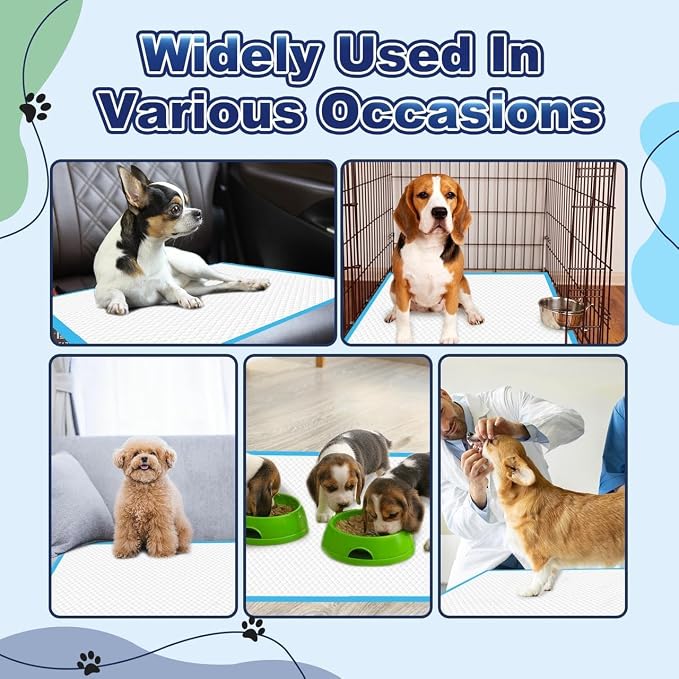 Puppy Pads XL 100 Count, Dog Pee Pads Extra Large, 34"x28" Pee Pads for Dogs, X-Large Disposable Dog Training Pads Super Absorbent&Leak-Proof, Incontinent Potty Piddle Pads for Doggy, Pet Supplies