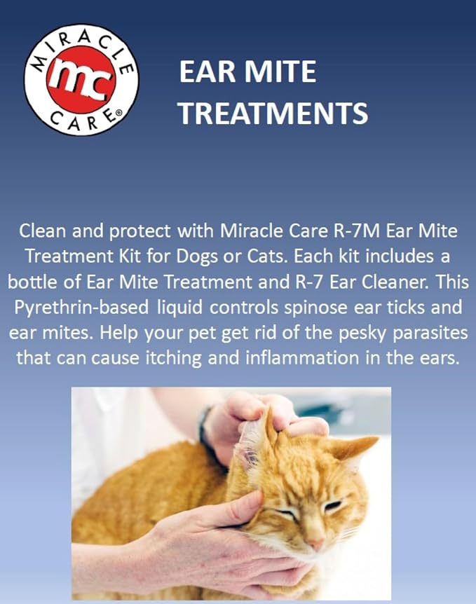 Miracle Care R7 Ear Mite Treatment for Dogs, 4 oz