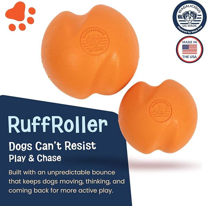 RuffRoller Fetch Toy, Floating Dog Ball, Large, Nectar
