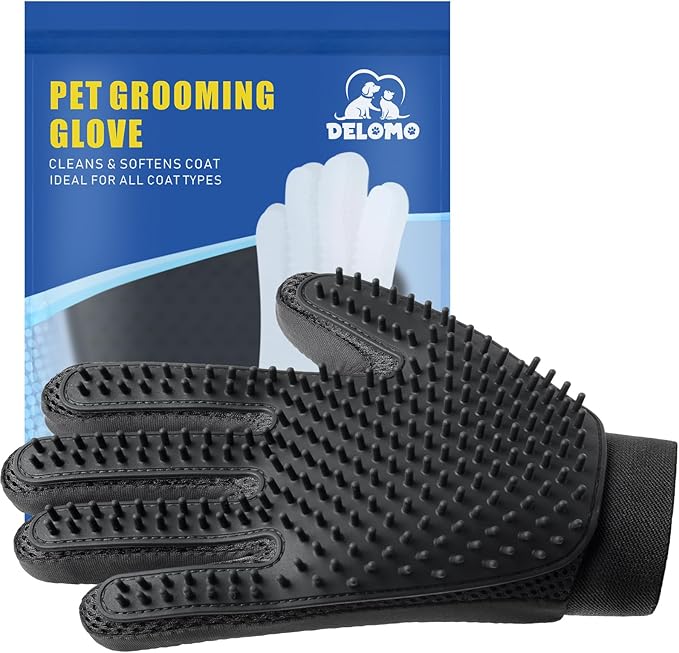 Pet Hair Remover Glove, 1-Pack, Black