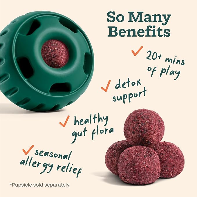 WOOF Pupsicle Refill Pops for Allergy Support for Dogs - Allergy Dog Treats for the Pupsicle Toy to Support Your Dog’s Natural Immune Defenses - Extra Large Pops - 5 Count - 2 Pack