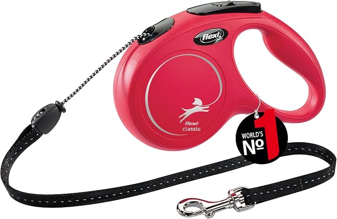 Flexi Roll-Leash New Classic M Rope 5 M Blue for Dogsup to Max. 20 kg, Multi