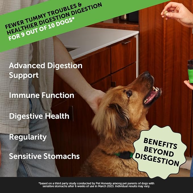 Max Strength Probiotic Digestive Enzymes for Dogs - Chicken, 90ct
