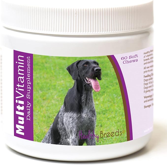 Healthy Breeds German Wirehaired Pointer Multi-Vitamin Soft Chews 60 Count (1127-gmwp-001)
