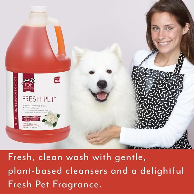 Top Performance Fresh Pet Shampoo, 1-Gallon,Black