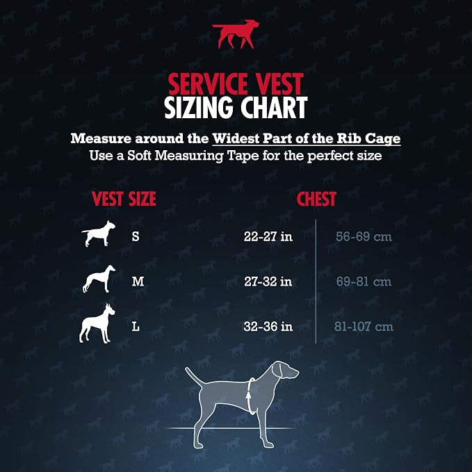 Tuff Pupper Service Dog Vest with ID Pocket | No Leash Attachment | Quick-Release Magnetic Buckles | Reflective Trim | Adjustable Fit | Comfortable & Durable | Designed for Small Dogs (Blue, Large)