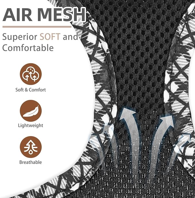 PUPTECK Dog Harness and Leash Set for Small Medium Dogs No Pull Step-in Soft Mesh Puppy Cat Vest Harnesses Reflective at Night, Black M