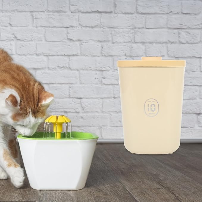 Large Capacity Airtight Pet Food Storage Bin with Vacuum Seal Yellow Sturdy Plastic Grain, Large, Yellow