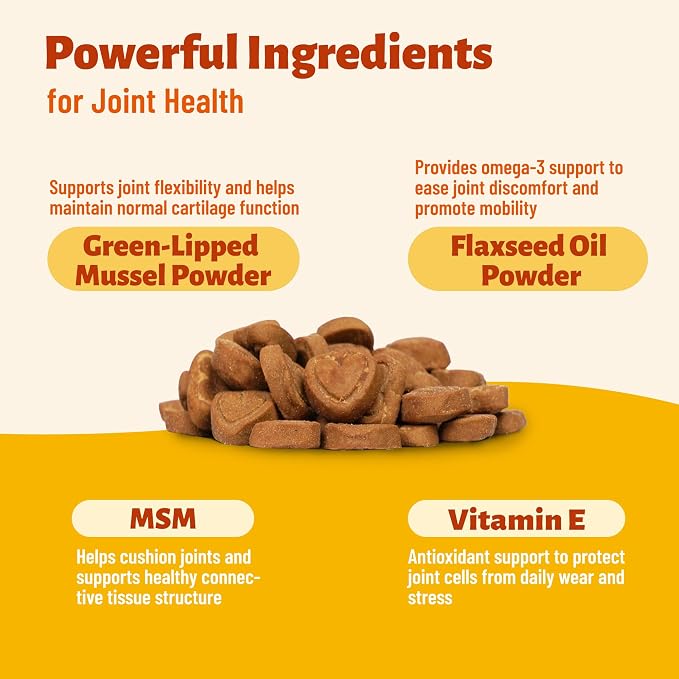 Green-Lipped Mussel Bites for Dogs, Natural Dog Joint Supplement