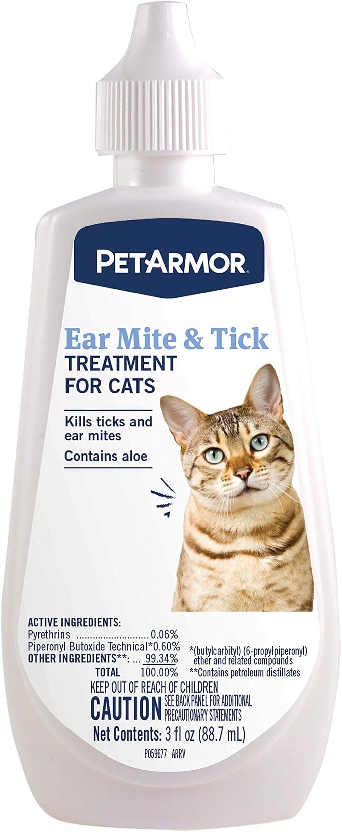 PetArmor Ear Mite Treatment for Cats, 3 oz