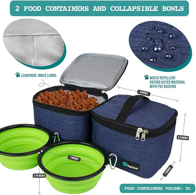 PetAmi Dog and Cat Travel Bag, Navy, Large