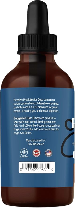 Probiotics for Dogs - Dog Probiotics for Diarrhea - Natural Digestive Enzymes for Upset Stomach Relief + Gas, Constipation Health & Itch Relief - Prebiotic Pet Supplies - 120 Servings