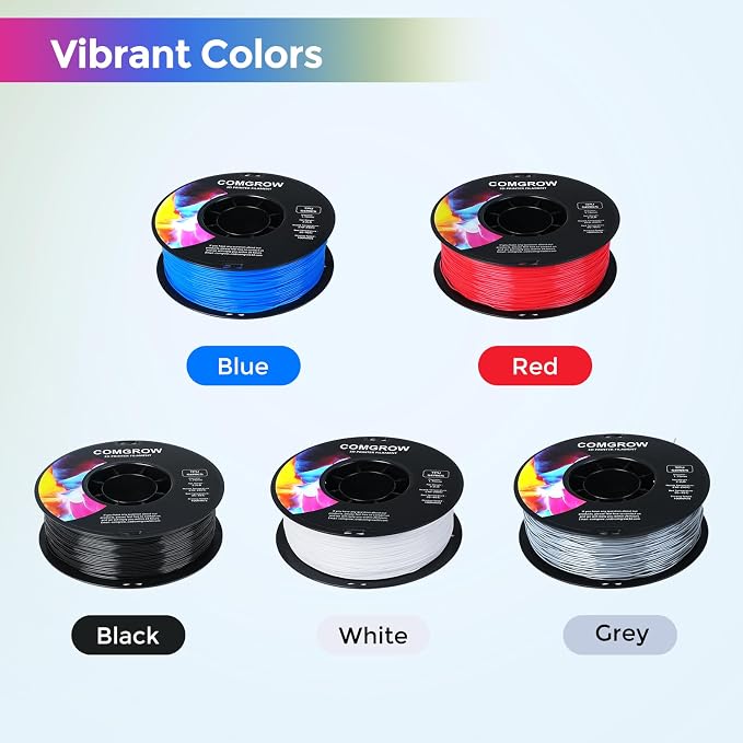 Comgrow TPU Filament 1.75, 3D Printing Filament, Flexible 3D Printer Filament, 95A Soft 3D Printing Filament fit Most 3D Printers Dimensional Accuracy +/- 0.02mm Filament TPU Blue 1kg (2.2lbs)