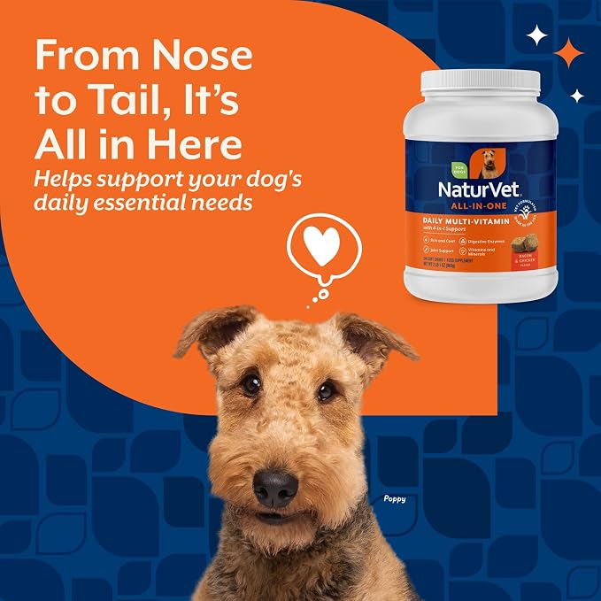 NaturVet All-in-One Dog Supplement Daily Multivitamin - 240 Soft Chews