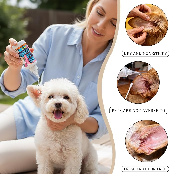 Dog Ear Cleaner Solution & Medicated Ear Drops, 2 fl oz