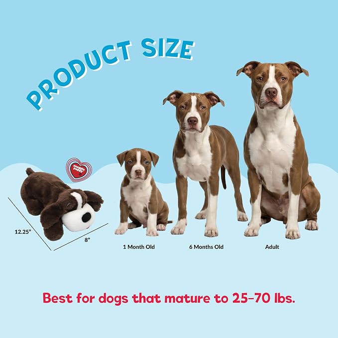 Snuggle Puppy Heartbeat Toy, Calming Comfort, Breed Buddies Bully Breed | Crate training comfort, heat pack, new puppy essentials, first nights sleep, Pit Bull, Bulldog