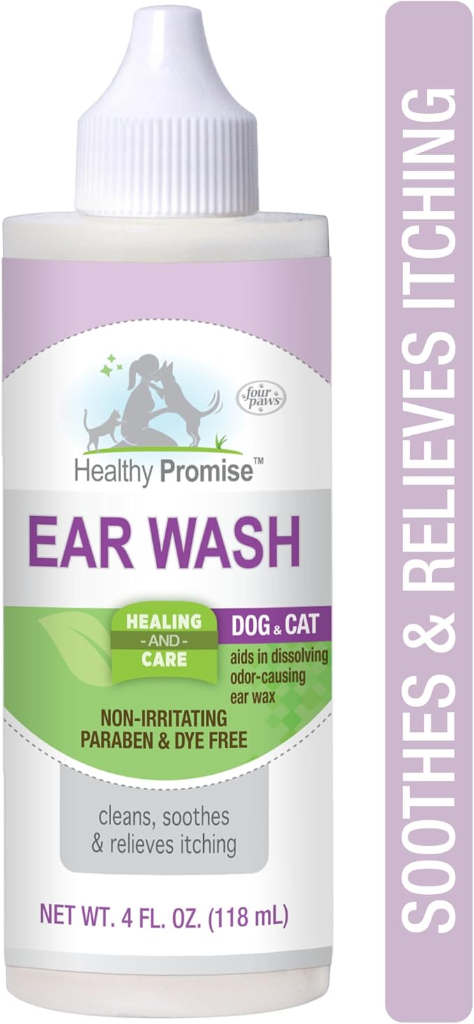 Four Paws Healthy Promise Pet Ear Wash Cleaner, 4oz