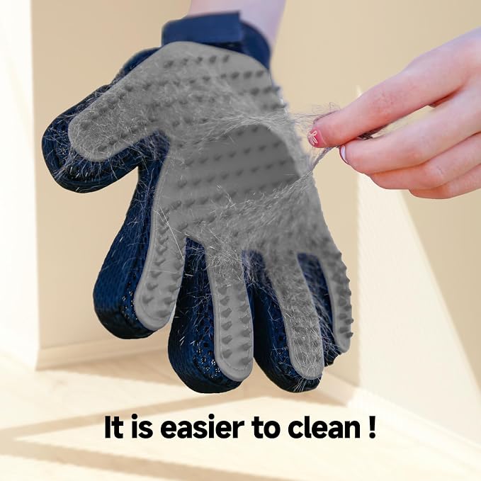 NVNAN Pet Hair Removal Glove for Dogs & Cats, 2-Pack, Gray