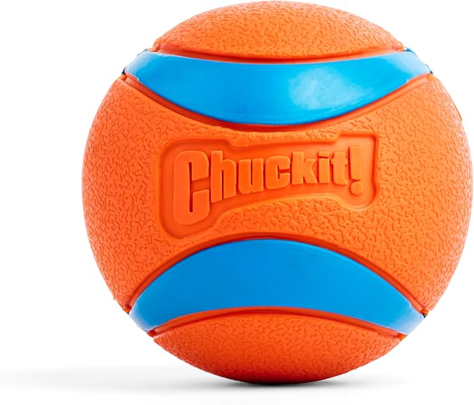 Chuckit! Ultra Ball Dog Toy, Size XXL, 4-in Diameter, for Dogs 100+lbs | Extra-Thick Rubber Core Delivers High Bounce and Buoyancy, Floats in Water and Is Compatible with Chuckit! Launchers