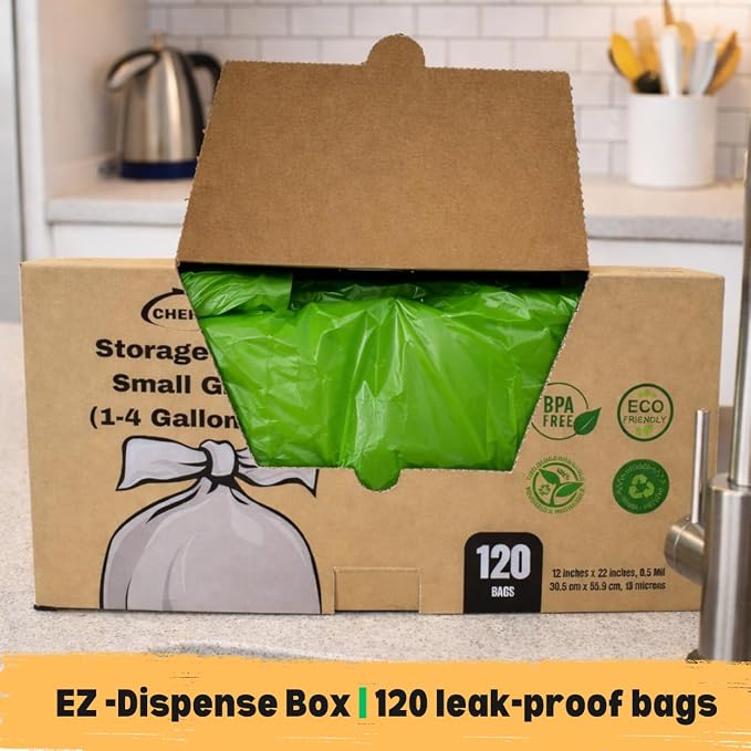T-shirt Green Plastic Bag (120 ct.) Doggy Poop Bags with Handles Compatible with Arm & Hammer Swivel Bin & Rake pooper scooper Cat Waste Bags (120 ct.)
