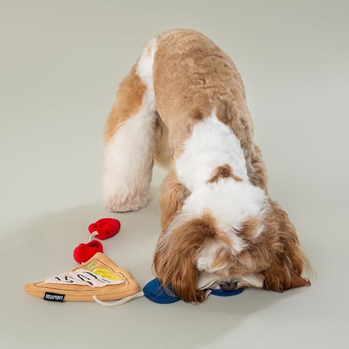 CHEWFFON Crepe Snuffle Dog Toy, Interactive Play with Treat Pockets | Enrichment Puzzle for Scent Work, Foraging Fun for Boredom Relief, Crinkle Design, for Small Medium Dogs