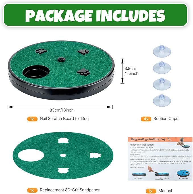 Mcbazel Dog Nail Scratch Board, 13in, with Treat Box