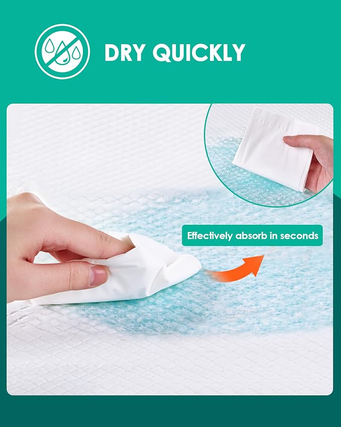 JollyMate Punny Pee Pads 13"x18", 100 Pack Strong Absorption & Leak-Proof Dog Pee Pads, Waterproof and Quick-Dry Pee Pads for Dogs and Cats, Rabbits