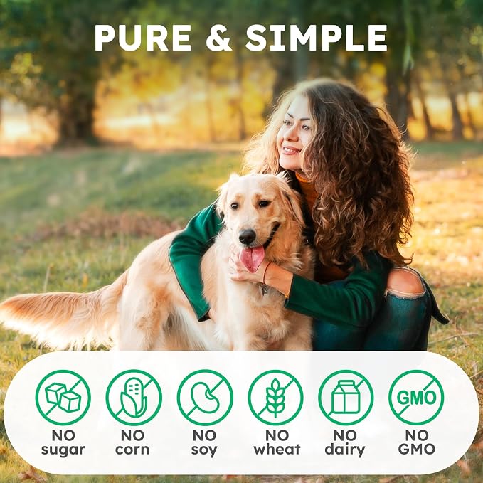 Dog Vitamins and Supplements - 150 Dog Multivitamin Chewable - Immune, Joint Support, Skin, Gut Health + Packed with Omega 3s, Glucosamine & Probiotics - Safe for Puppy - Beef