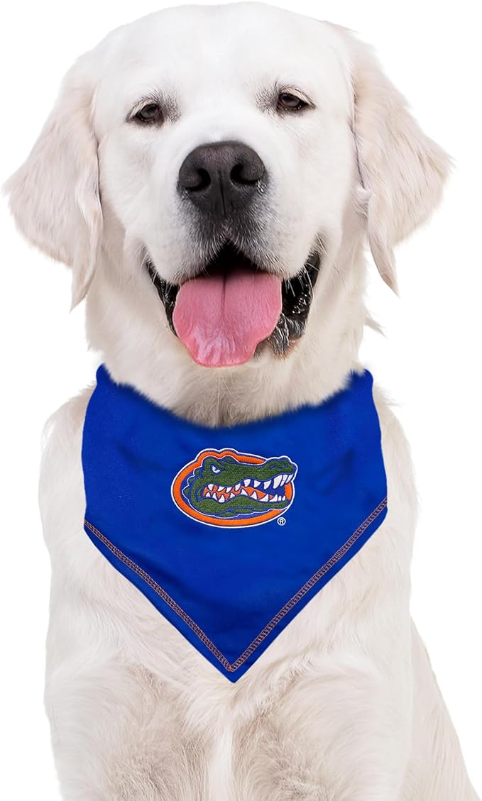 Pets First NCAA Florida Gators Tie Bandana, Large/X-Large. Dog Cat Scarf Bib for Pet. Ultimate Game-Day, Party Bandana (FL-3550-X-L)