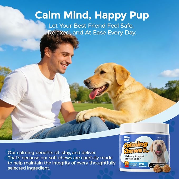 Calming Chews for Dogs Chicken 120 Soft Chews