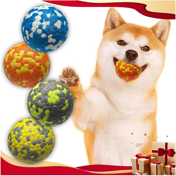 Mankoda Dog Balls, Indestructible Floating Tennis Balls, 2.5in, 4-Pack