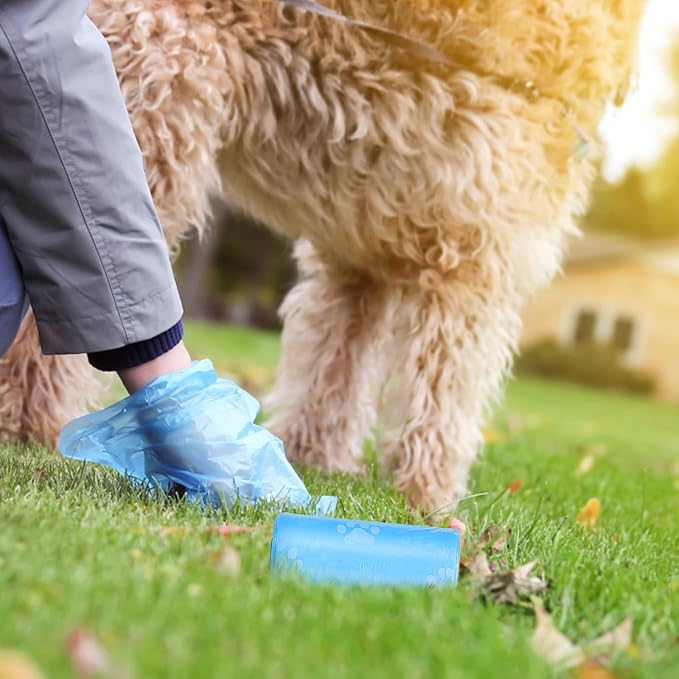 BESPORTBLE 20pcs Biodegradable Dog Waste Bags with Printed Design, Portable Pet Poop Storage Bags for Outdoor Use, Eco-friendly Pooper Scoopers for Dogs Random Color