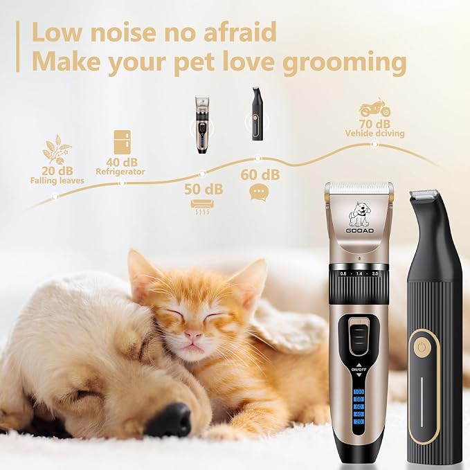 Dog Clippers for Grooming, Heavy Thick Hair & Coats Kit
