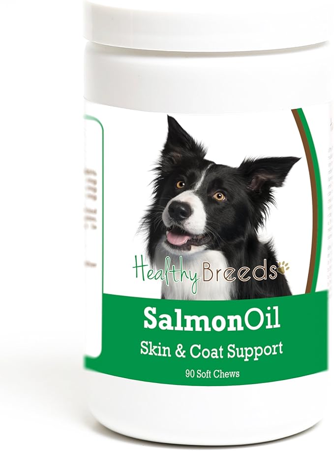 Healthy Breeds Border Collie Salmon Oil Soft Chews 90 Count, Brown