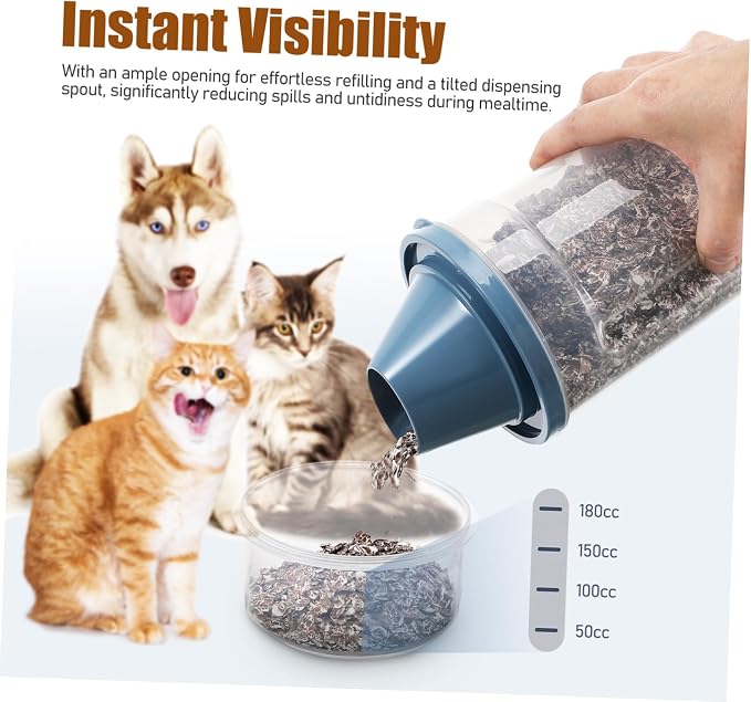 BESPORTBLE 6pcs Pet Food Storage Containers Airtight Dry Food Holder for Cats Dogs No Spills Tightly Sealed Instant Visibility Easy to Use