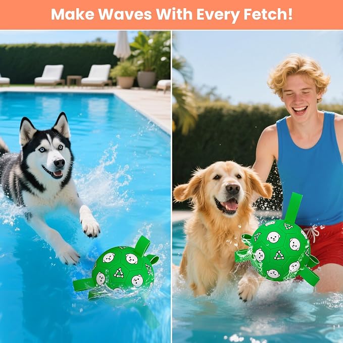Dog Soccer Ball with Straps, 6in, Jolly Ball, Floating